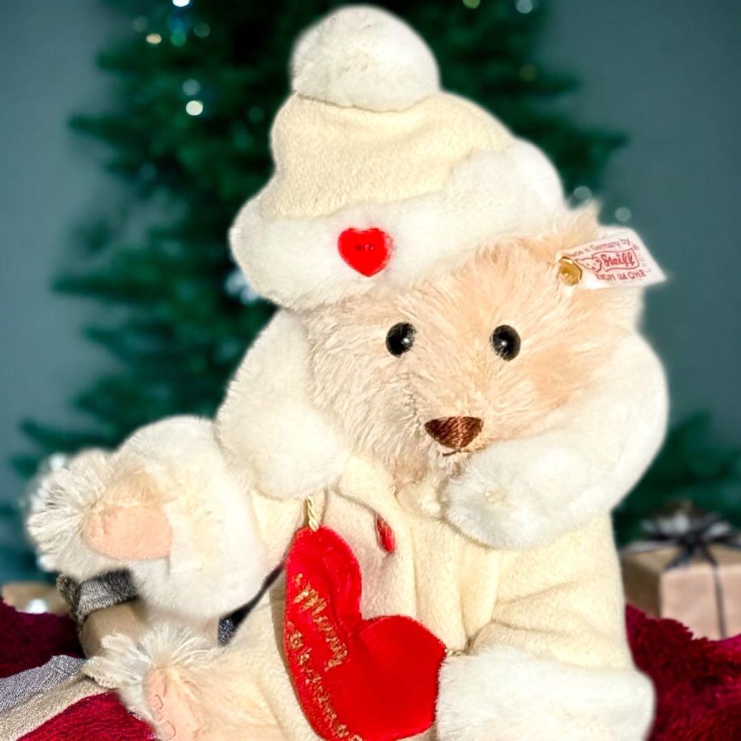 シュタイフ Steiff テディベア リトル サンタ ピンク 木箱 証明書 完品