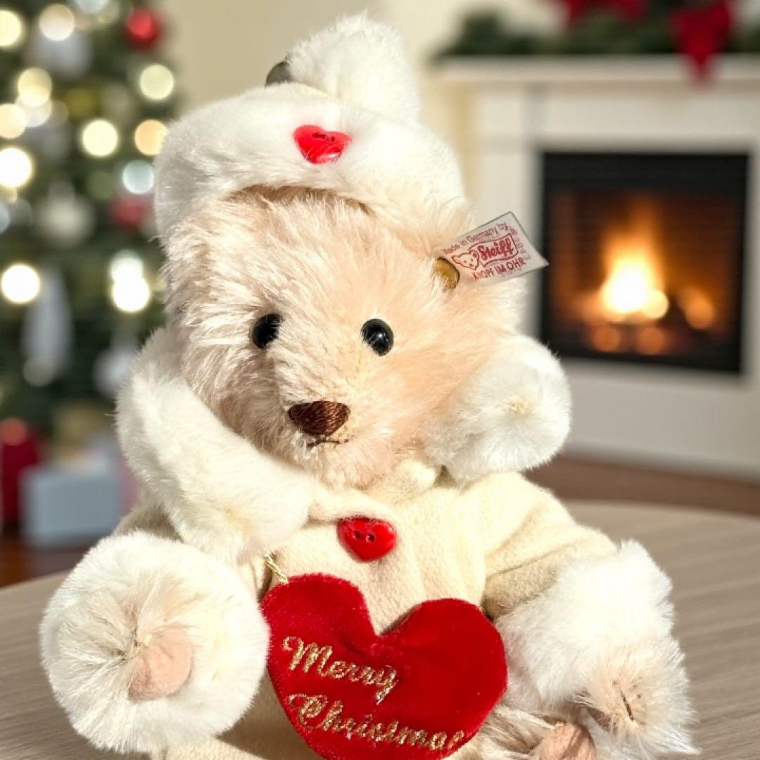 シュタイフ Steiff テディベア リトル サンタ ピンク 木箱 証明書 完品