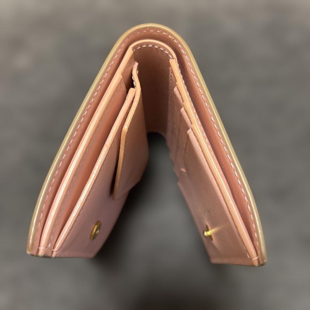 Bonaventura 二つ折り財布 ベージュ コーラル