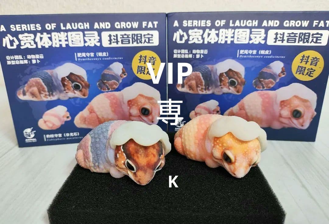 【動物の惑星】88体限定★ニシアフリカトカゲモドキ（脱皮版）2体!! フィギュア