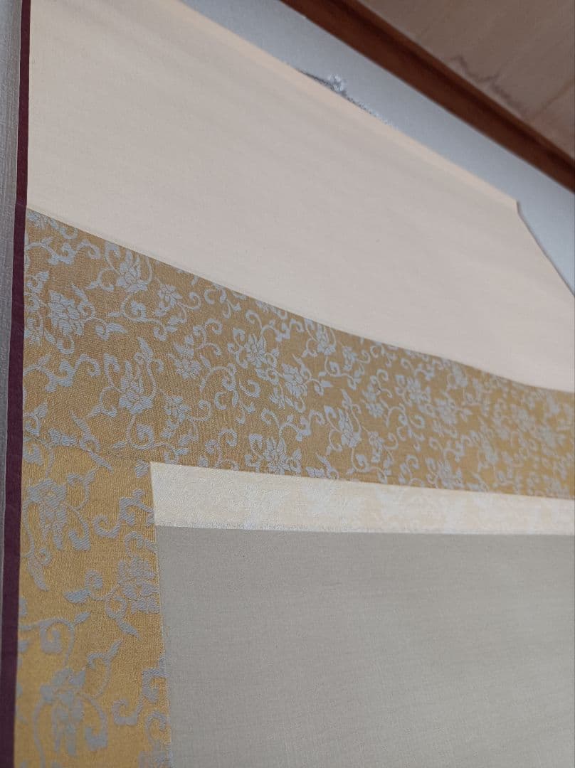 美品 軸 松蔭 絵 臨済宗 龍脈 滝 山水 中国 風水 美術 骨董 インテリア