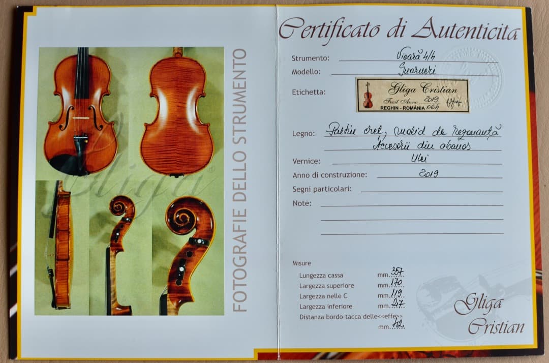 【新品】Gliga Cristian Maestro ガルネリ 4/4