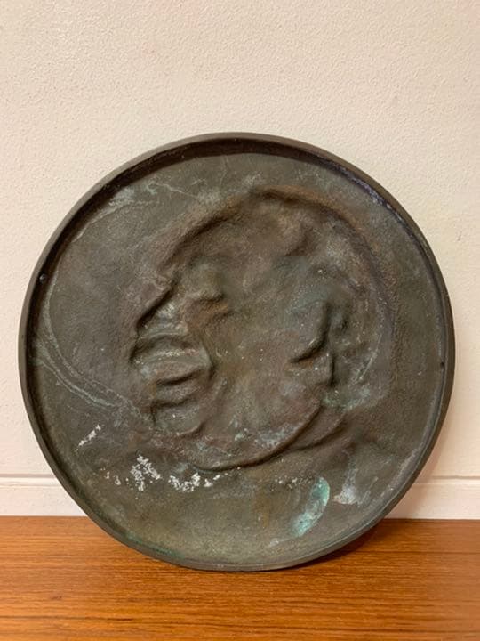 レリーフ　アインシュタイン　Einstein 作家物　サインあり　アイアン