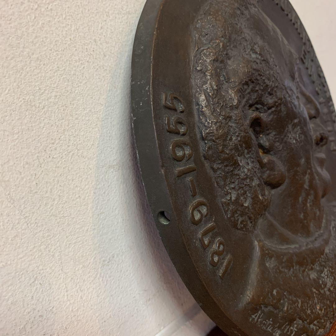 レリーフ　アインシュタイン　Einstein 作家物　サインあり　アイアン