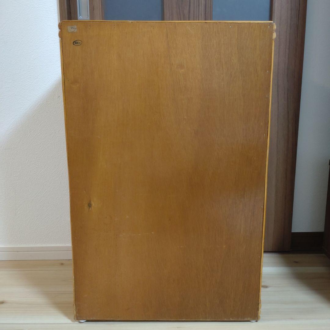 【訳あり品】ラタン　キャビネット ガラス扉付き 収納棚