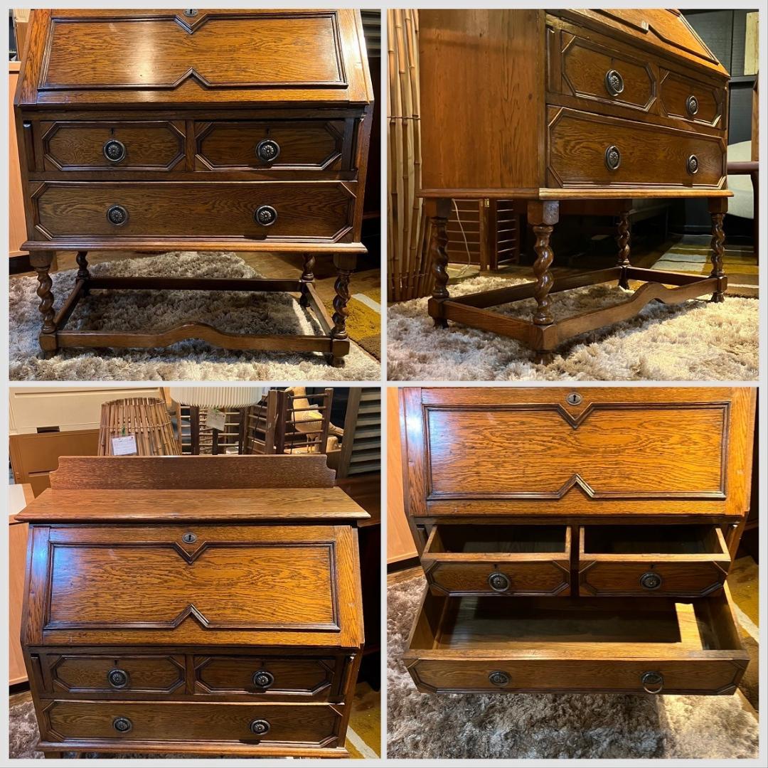 ロイズアンティークス ライティングビューロ―デスク 英国 ヴィンテージ 書斎