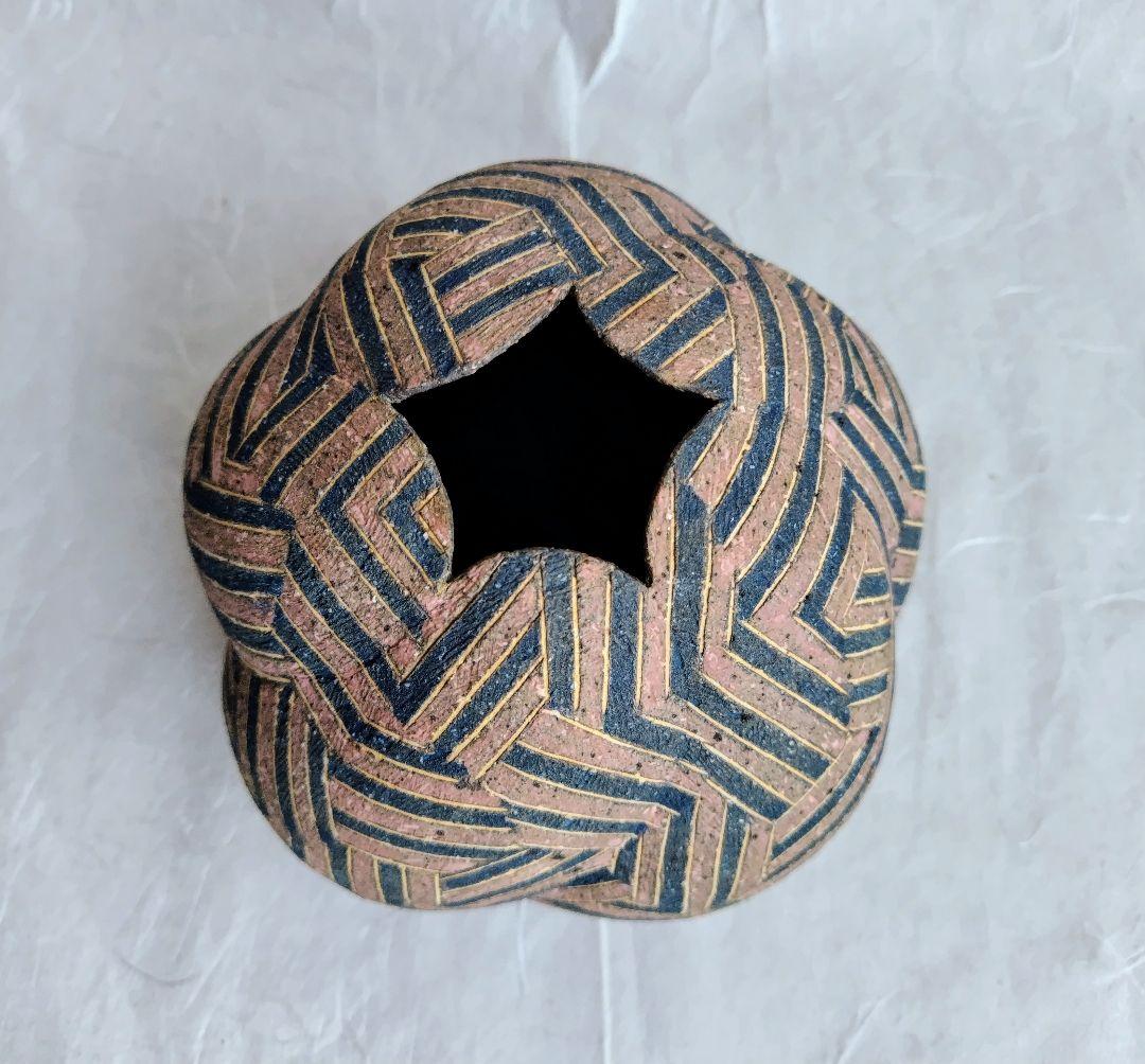 象嵌扁壺 (竹内真吾 作) 未使用 新品同様