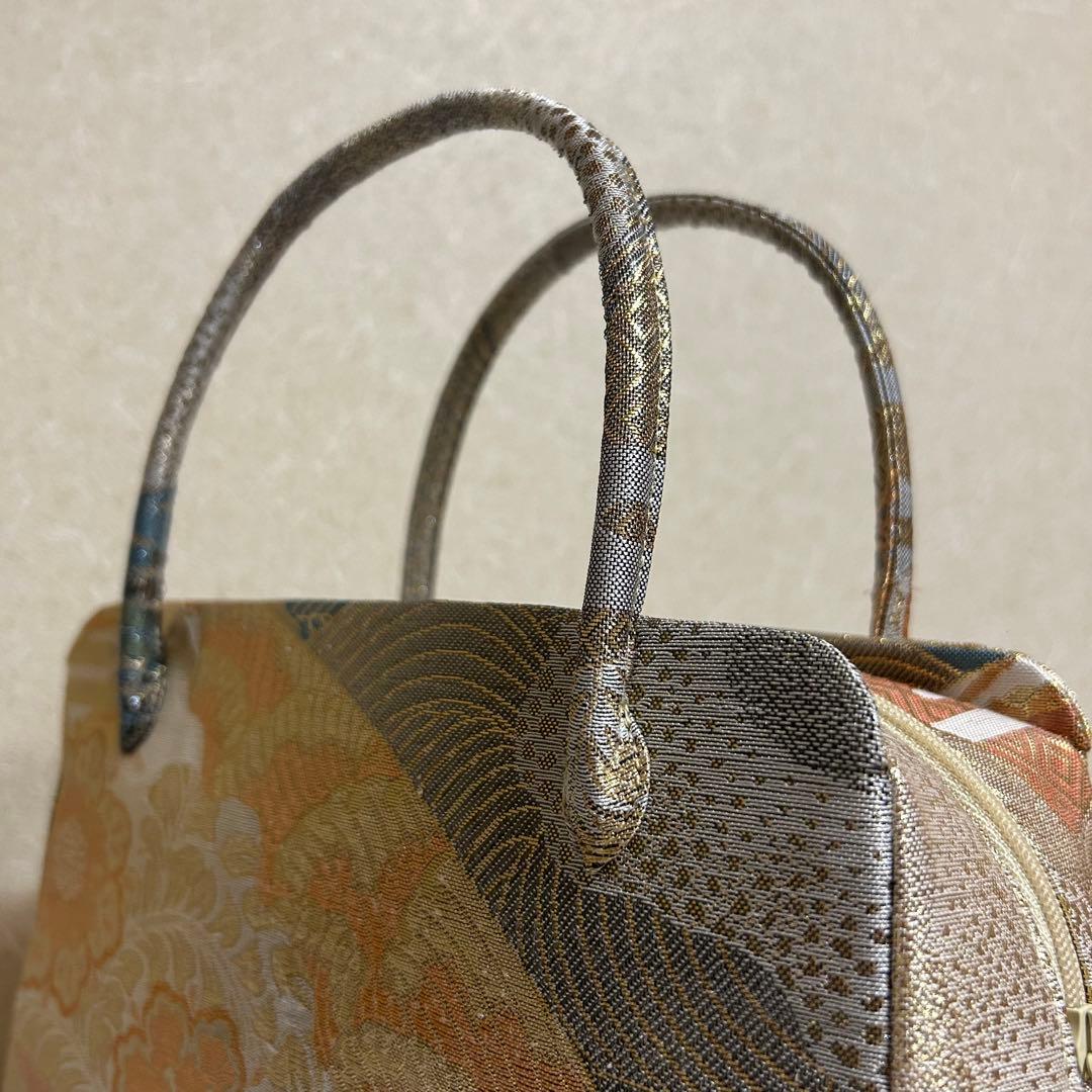 116和装小物　和装バッグ　利休バッグ 帯地使用