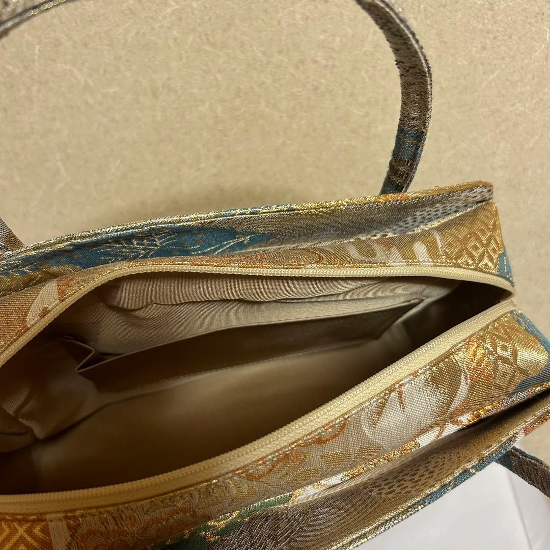 116和装小物　和装バッグ　利休バッグ 帯地使用