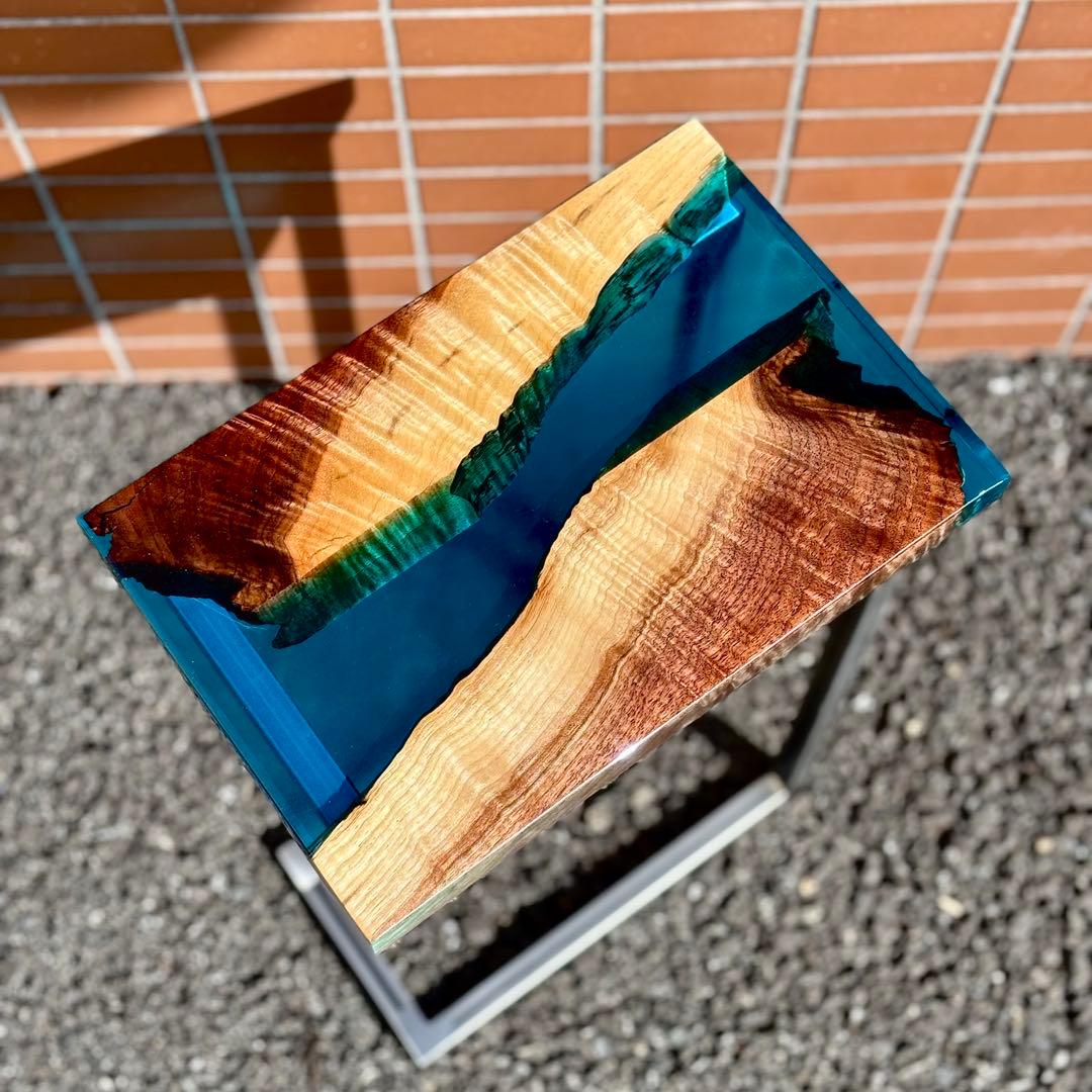 サイドテーブル アイアン ウォールナット 無垢 木製 おしゃれ アンティーク