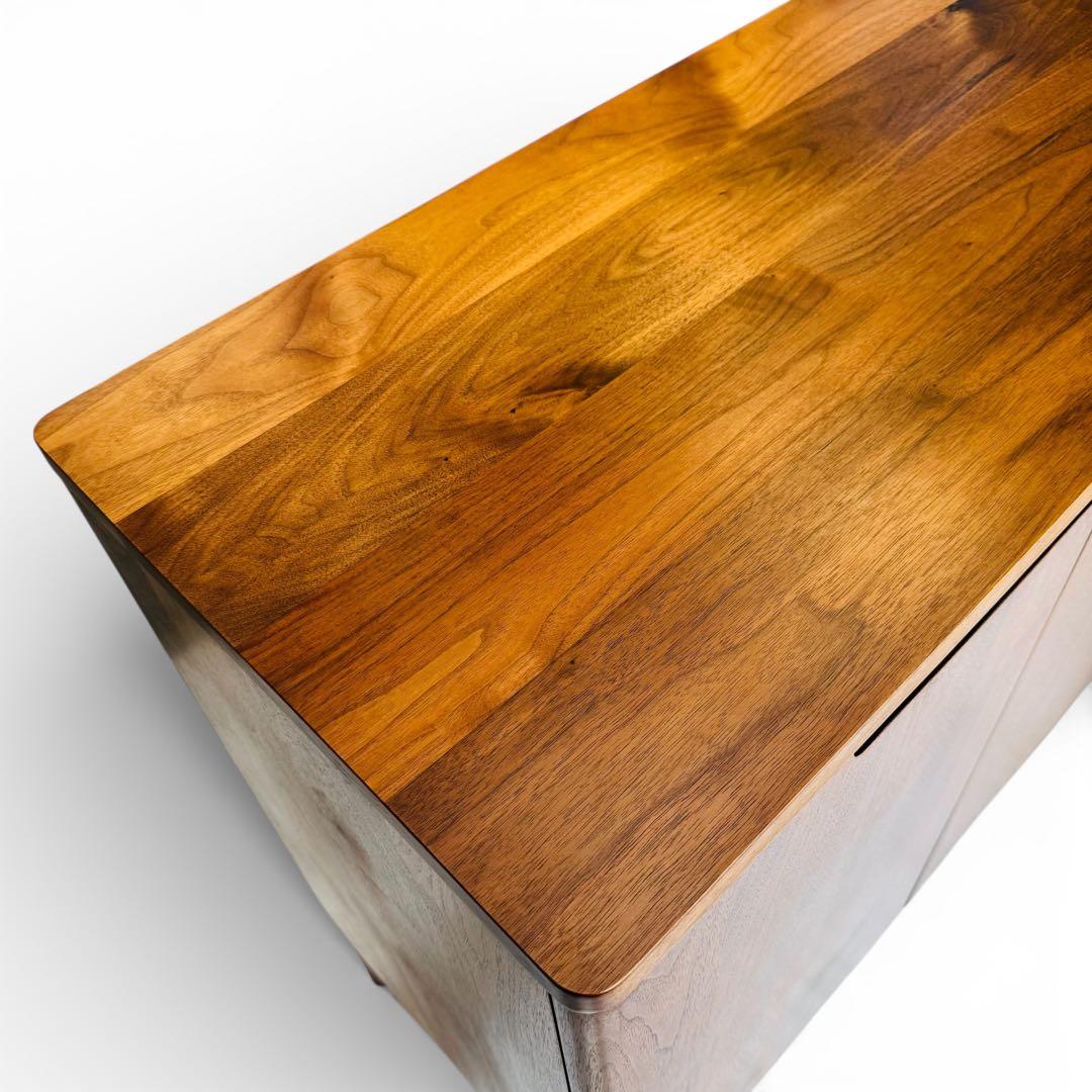 【美品】 大川家具 リビングボード サイドボード ウォールナット 北欧 ミモザ