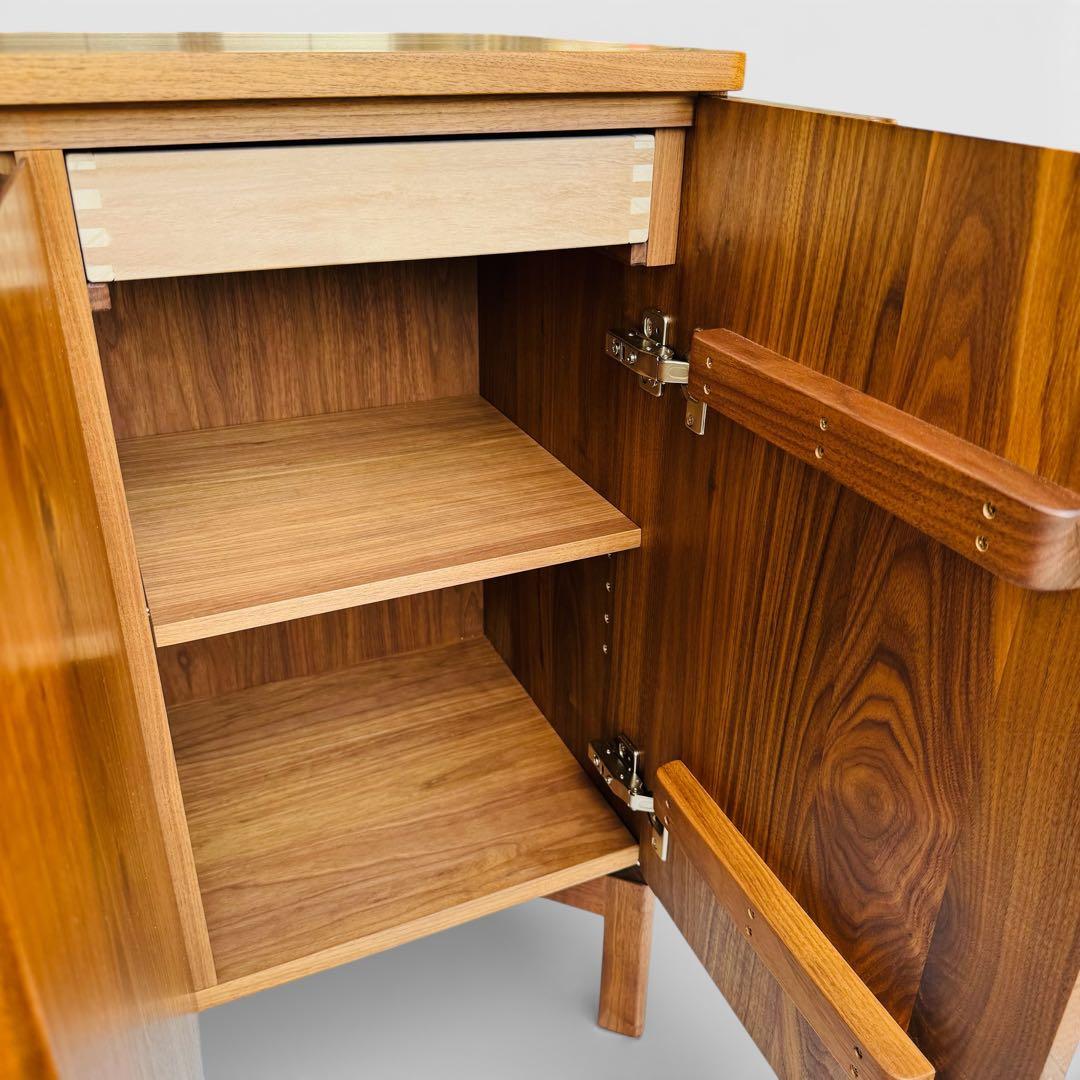 【美品】 大川家具 リビングボード サイドボード ウォールナット 北欧 ミモザ