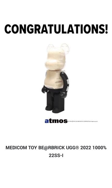 MEDICOM TOY BE@RBRICK UGG®︎ 2022 1000%
