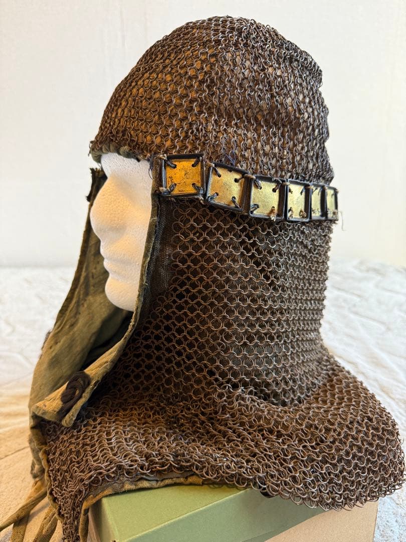 ⭕️ 江戸時代　鎖帷子　【鎖頭巾】　幕末　新撰組　忠臣蔵　❷