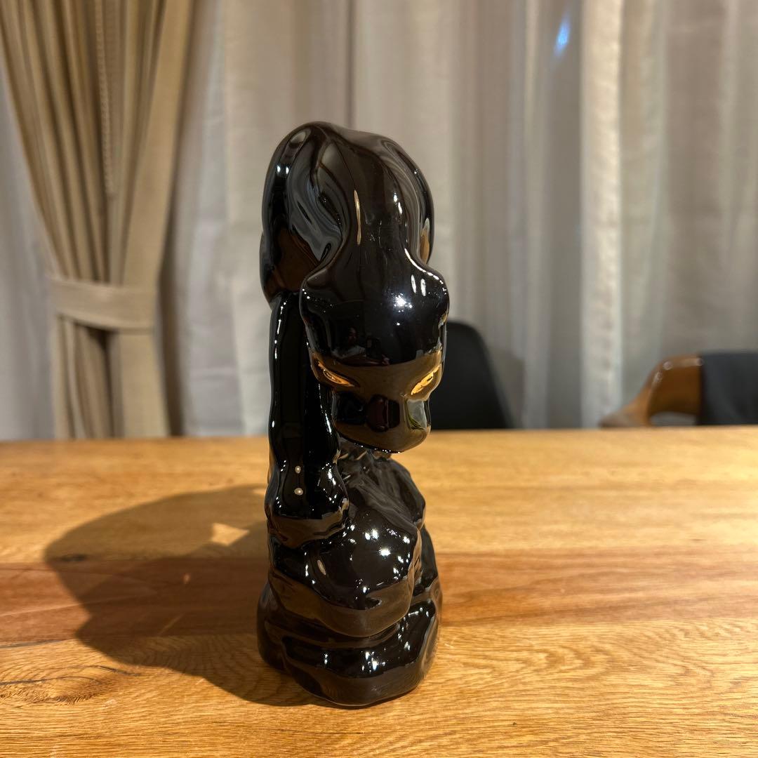 ★セラミック★黒豹★置物★ブラックパンサー★工芸品★インテリア★ヴィンテージ