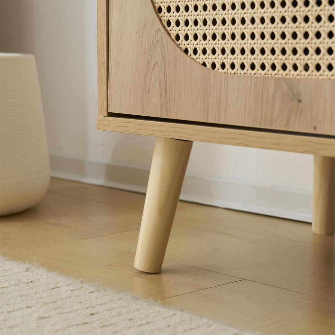 キャビネット サイドボード チェスト ラタン調 ラタン風 引き出し付き 大容量