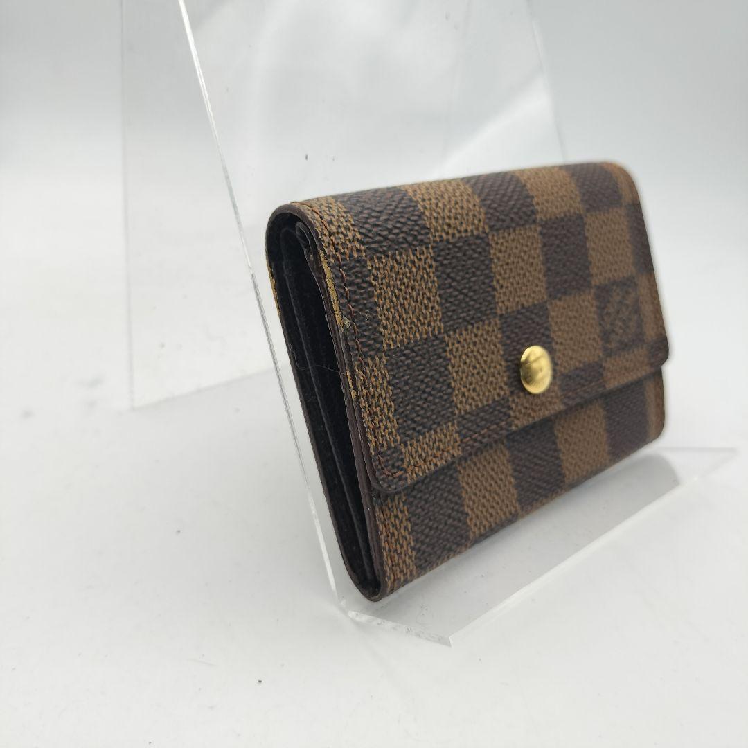 ルイヴィトン　ケース　財布　ポルトモネプラ　ブラウン