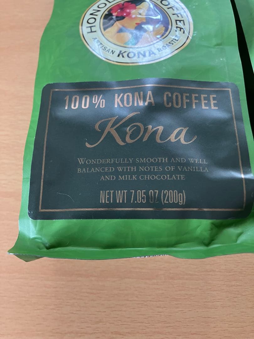 ハワイで購入‼️ホノルルコーヒー　コナ100%コーヒー 7oz 【豆2個セット】