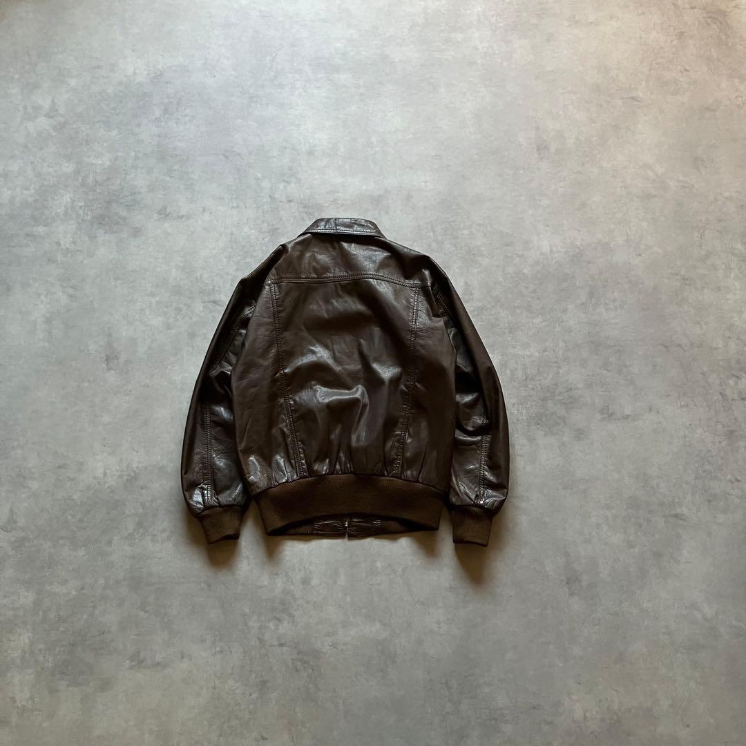ジャケット・アウター 80s vintage leather bomber jacket y2k