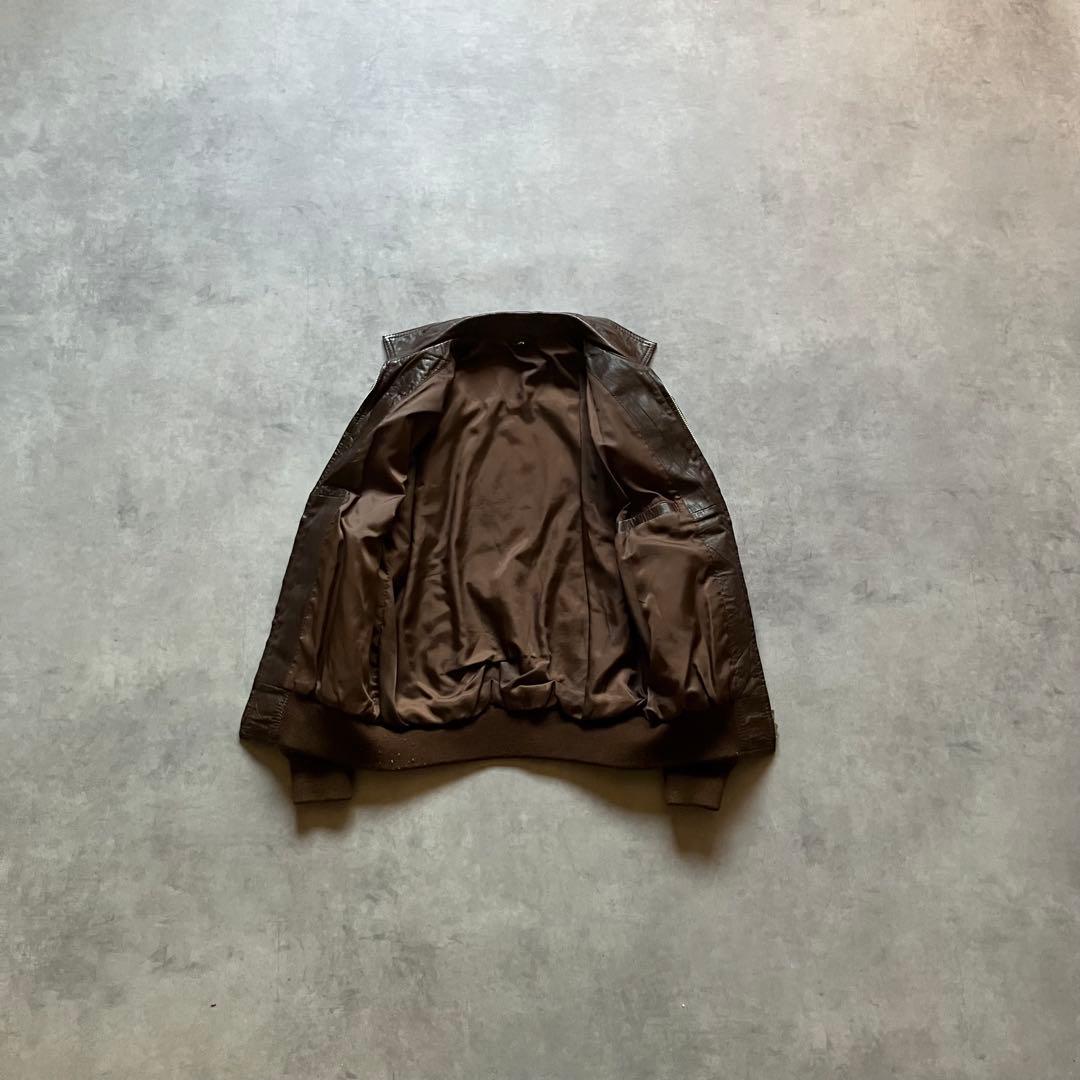 ジャケット・アウター 80s vintage leather bomber jacket y2k