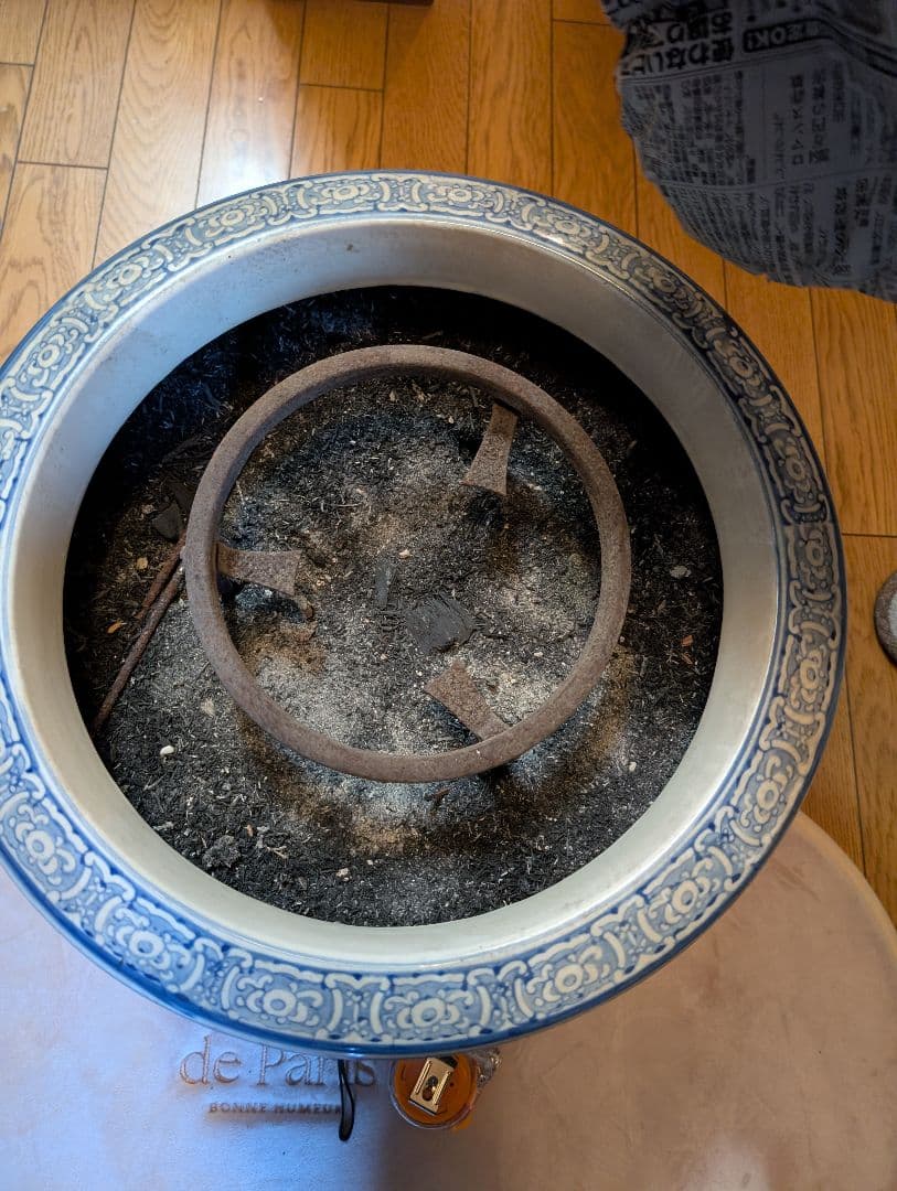 時代物古伊万里火鉢青白磁火鉢 約30cm