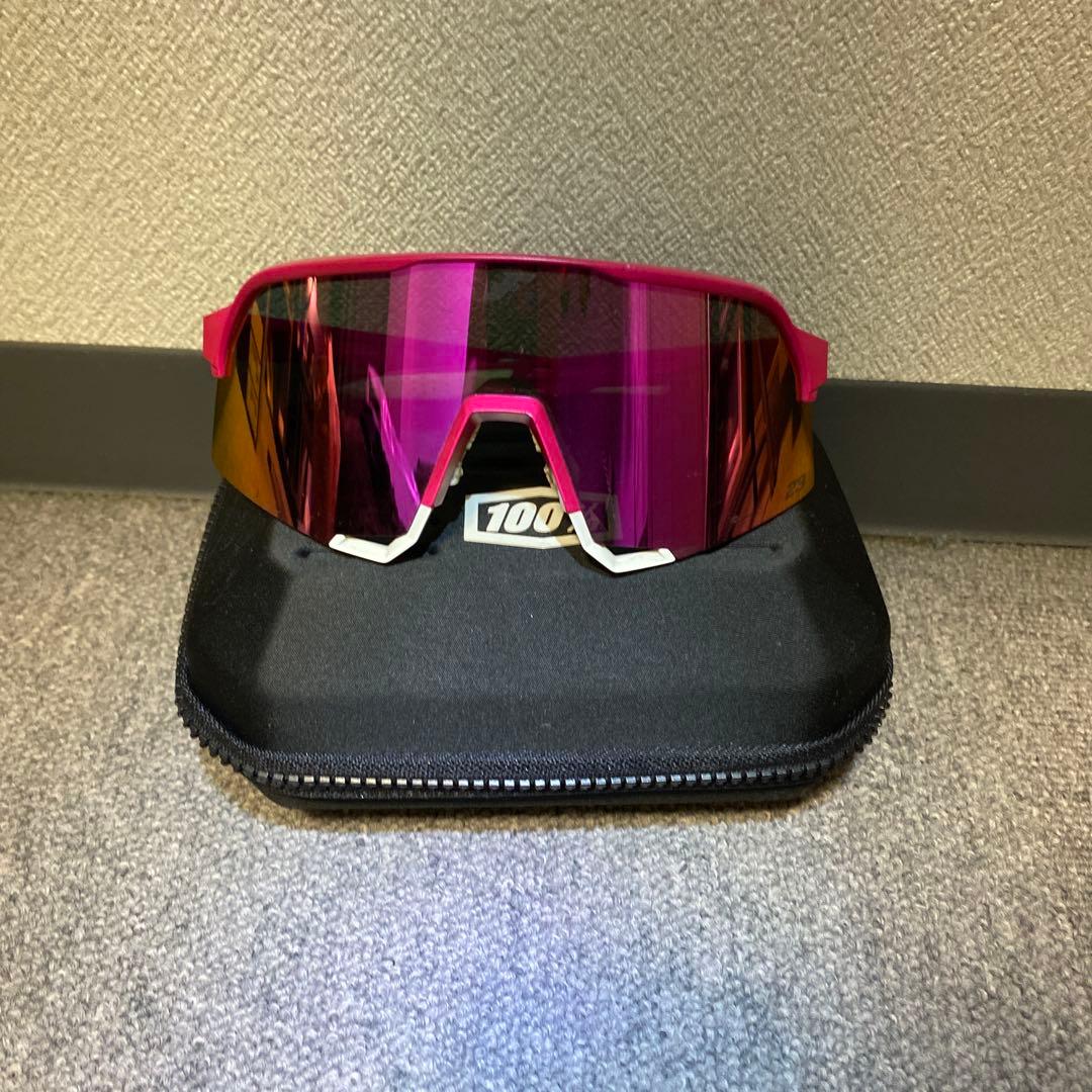 100% ピンクミラーレンズ サングラス タティスモデル　ケース付き