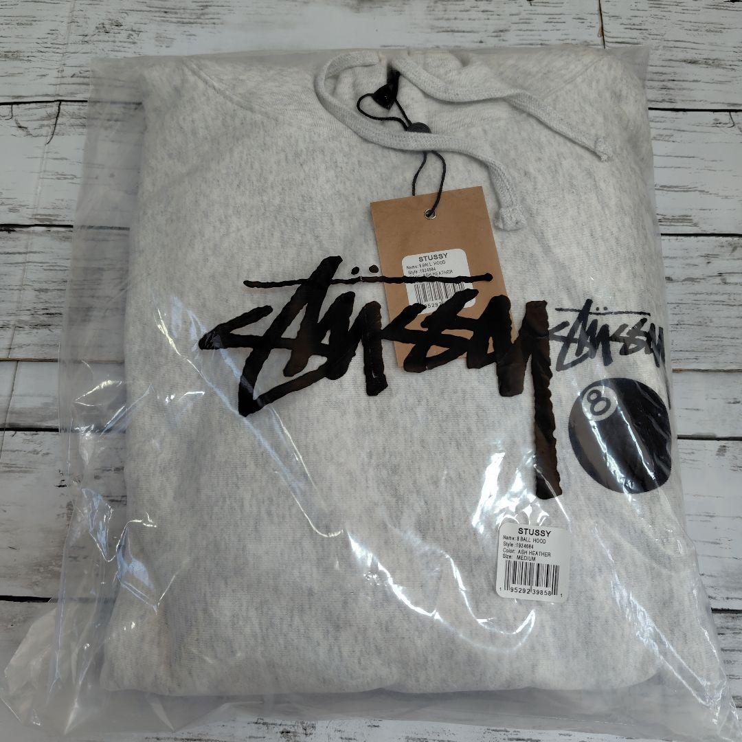 STUSSY 8BALL PULL OVER パーカー Mサイズ グレー