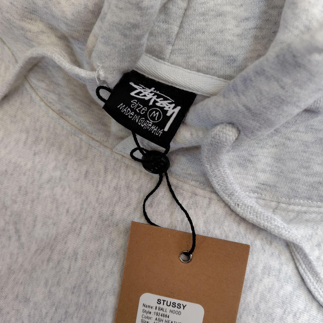 STUSSY 8BALL PULL OVER パーカー Mサイズ グレー