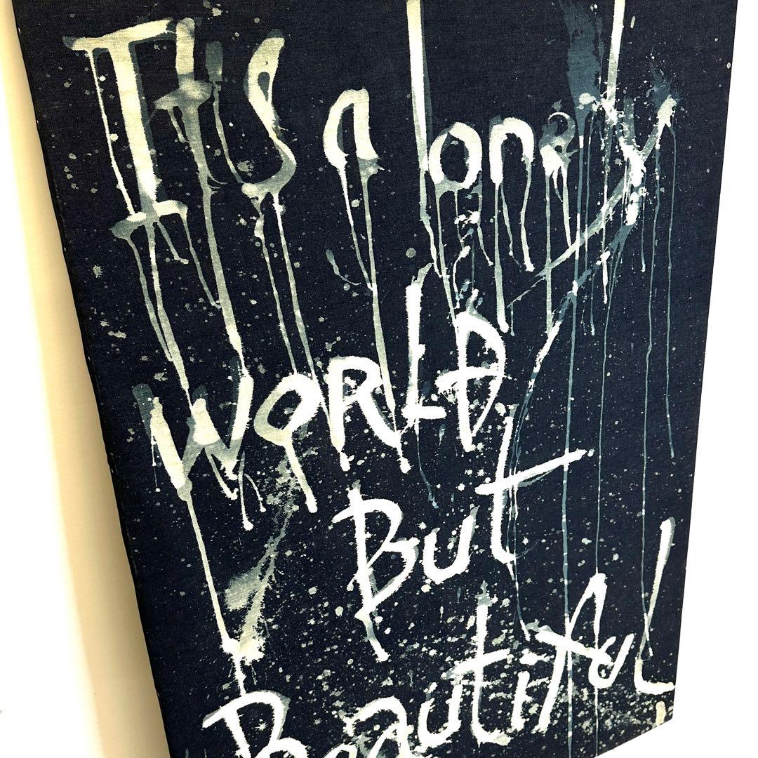 デニム 特大 ブリーチ アート 絵 一点物 店舗 展示品