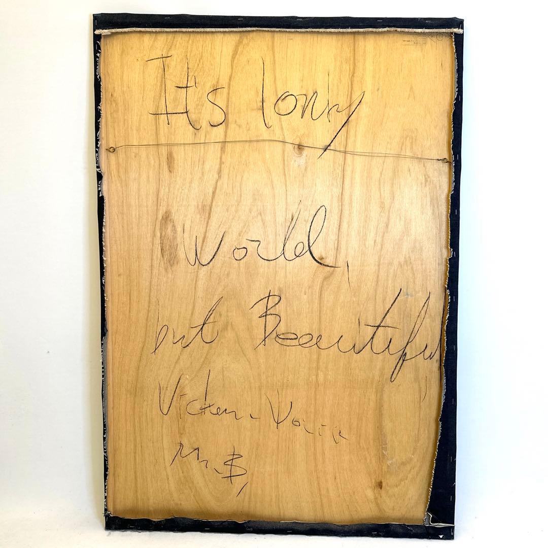 デニム 特大 ブリーチ アート 絵 一点物 店舗 展示品