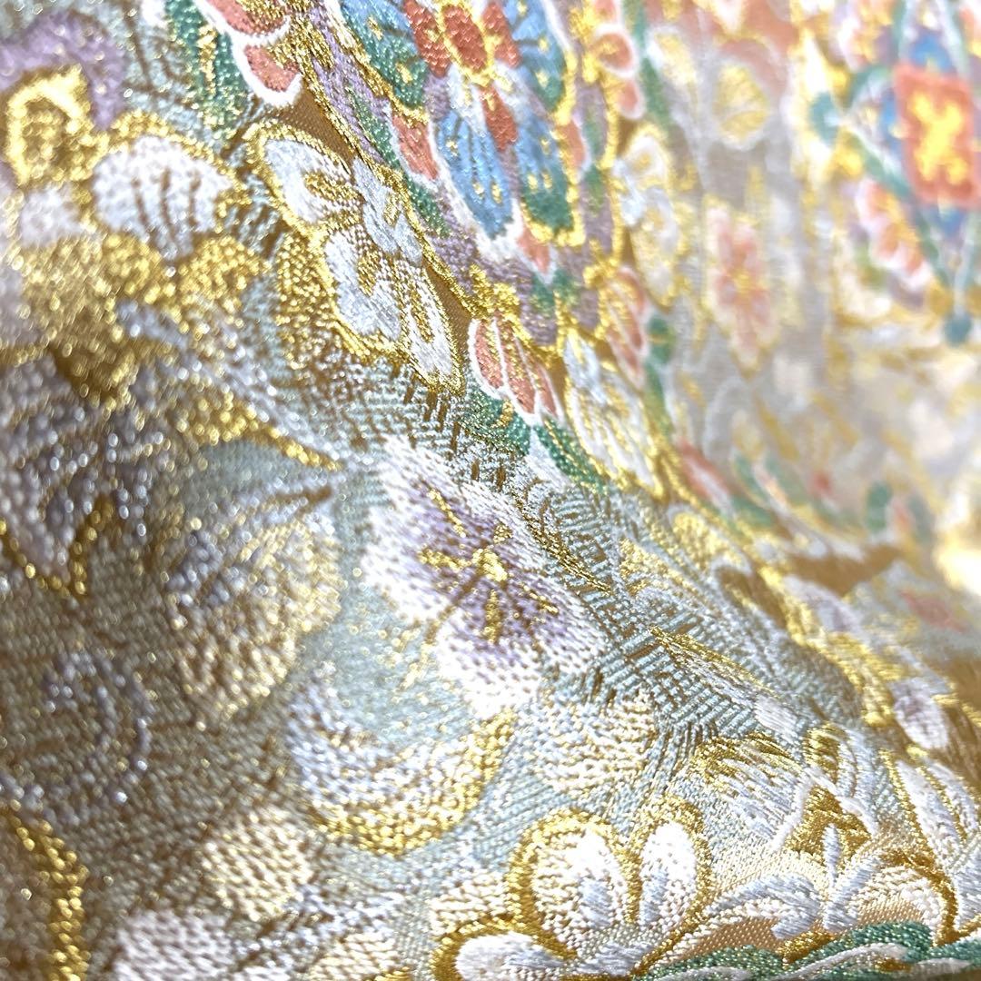 専用ページ　正絹　袋帯《吉祥花紋様》