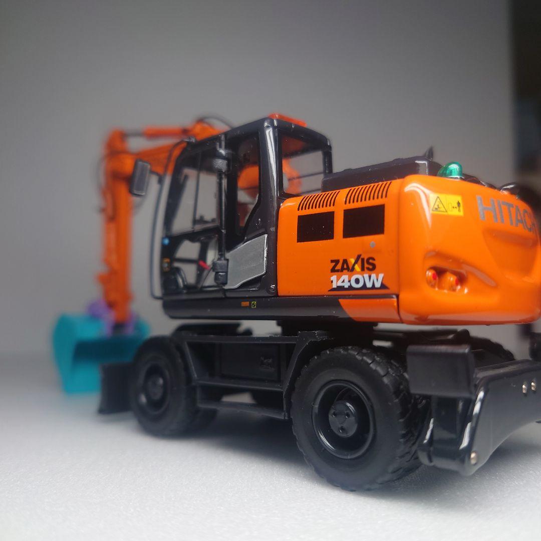 HITACHI ZX140W モノブーム&平バケット 雪像 解体仕様(1/50)