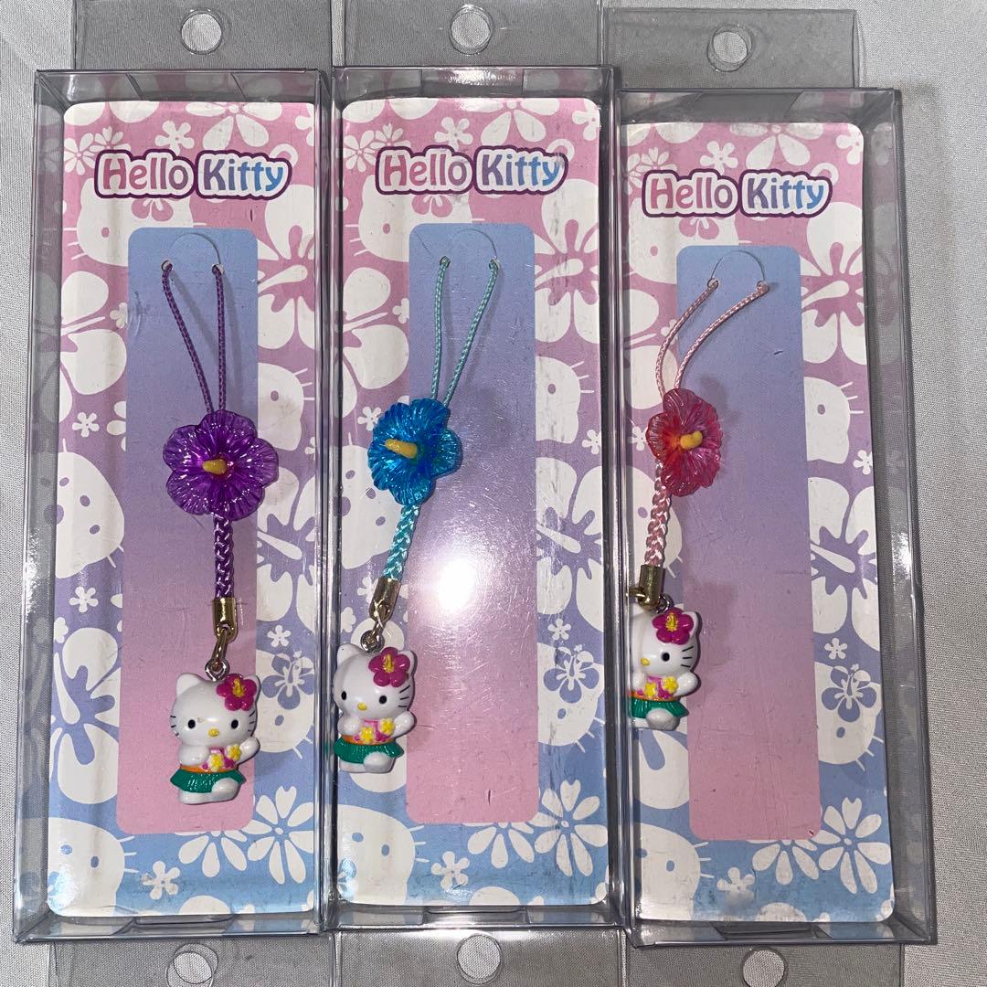 ハワイ　HAWAII ご当地キティ　根付　ハイビスカス