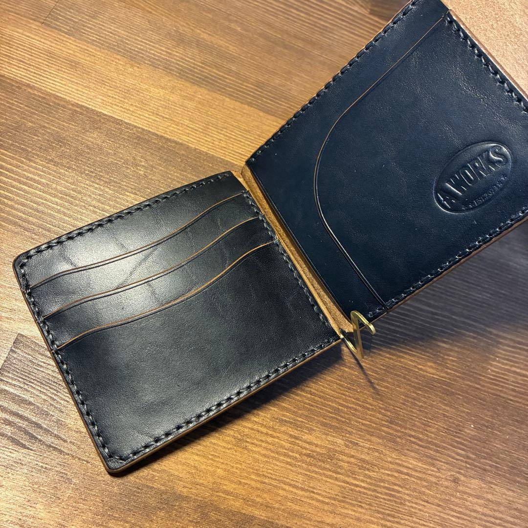 マネークリップ　MARYAM社　ホースバット　丘染め　茶芯　トラッカーウォレット