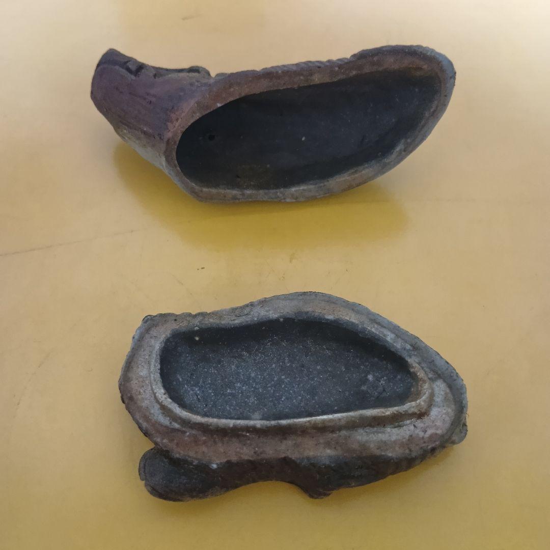 骨董品　香合　備前焼　イノシシ　置物　木箱付き　勝　茶道具　極美品‼️