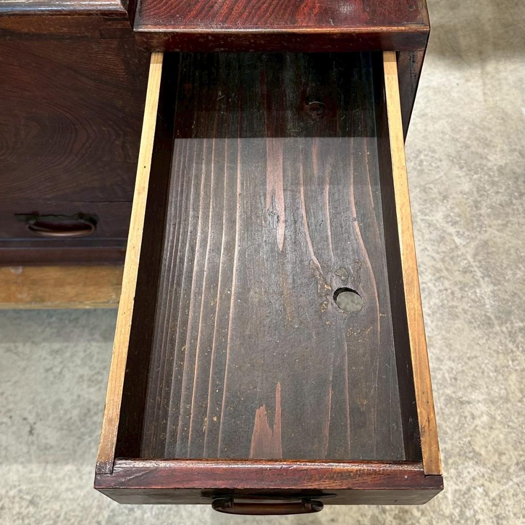 8Φ 江戸長火鉢 関東火鉢 囲炉裏 五徳 小民具 古道具 幅76㎝ 昭和レトロ