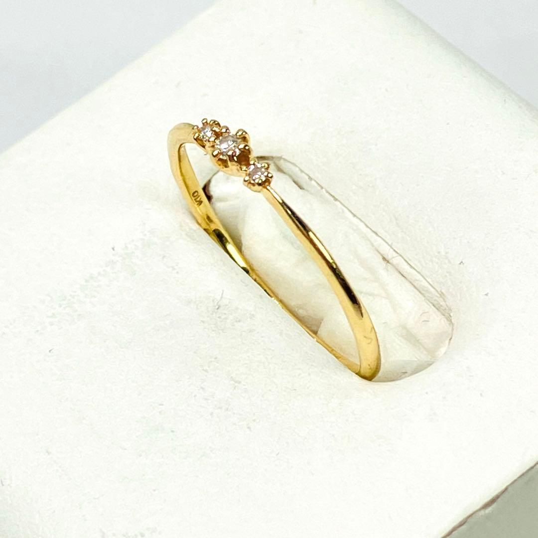 Vendome ヴァンドーム K10YG 天然ダイヤモンド リング