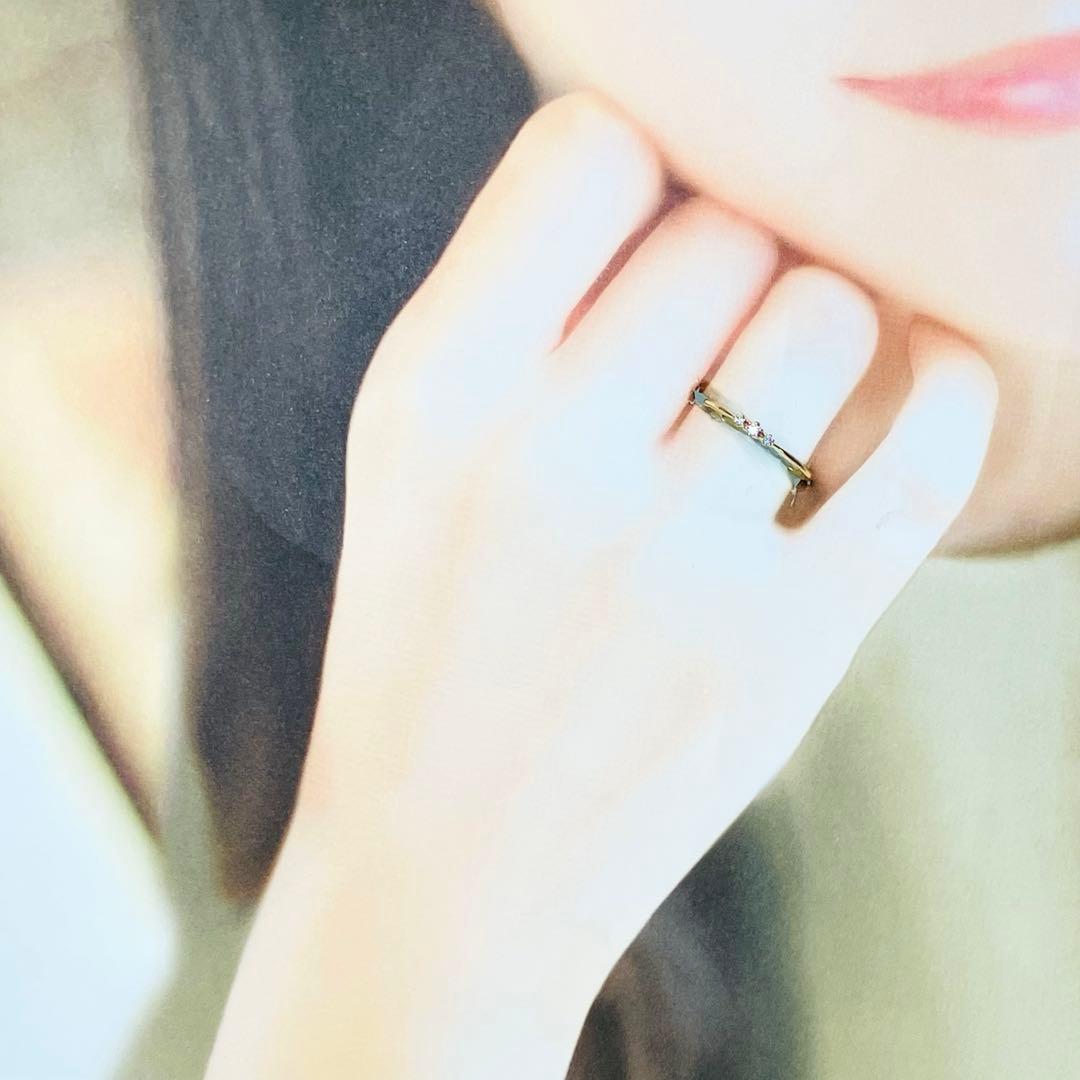 Vendome ヴァンドーム K10YG 天然ダイヤモンド リング