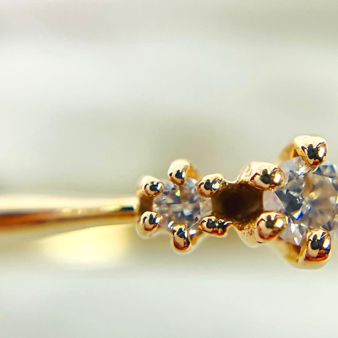 Vendome ヴァンドーム K10YG 天然ダイヤモンド リング