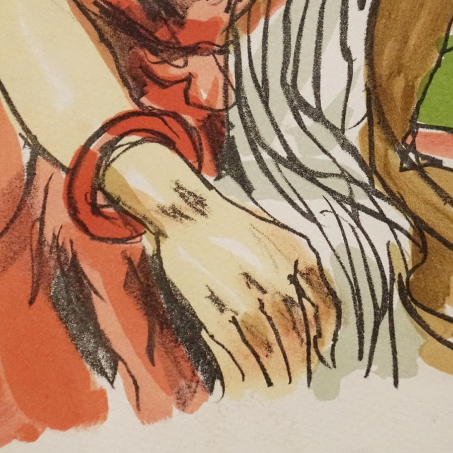 田村孝之助『踊娘』135/150 リトグラフ 絵画 美術 芸術 額装 美術品