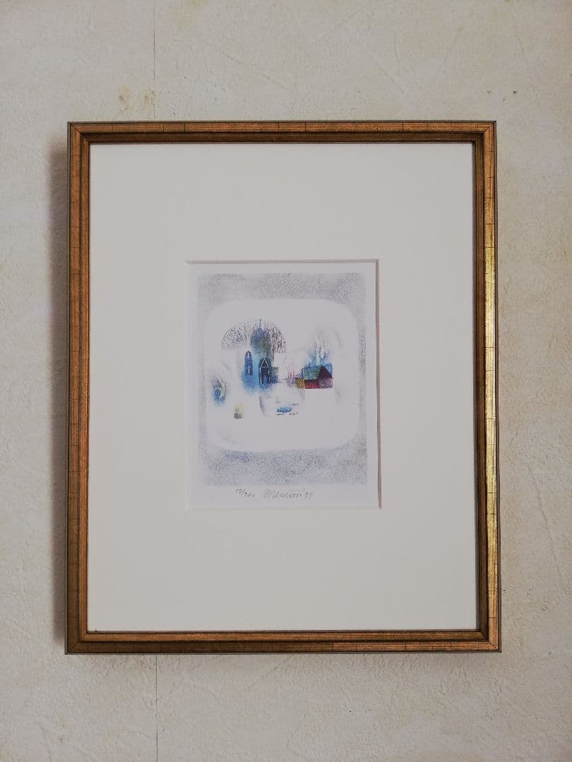 アート541　「ホワイト·ビレッジ」　チェコのリトグラフ(石版画)