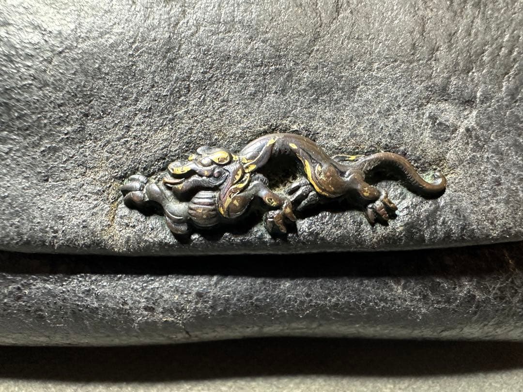 極上　根付　天然素　煙草入れ　煙管入れ材　アンティーク　和彫　置物　骨董　古美術