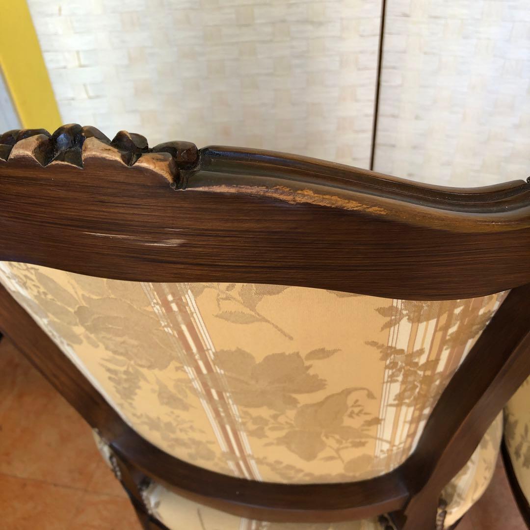 あ1 domani ドマーニ 椅子 カリモク ルイ15世 猫脚 アンティーク2脚