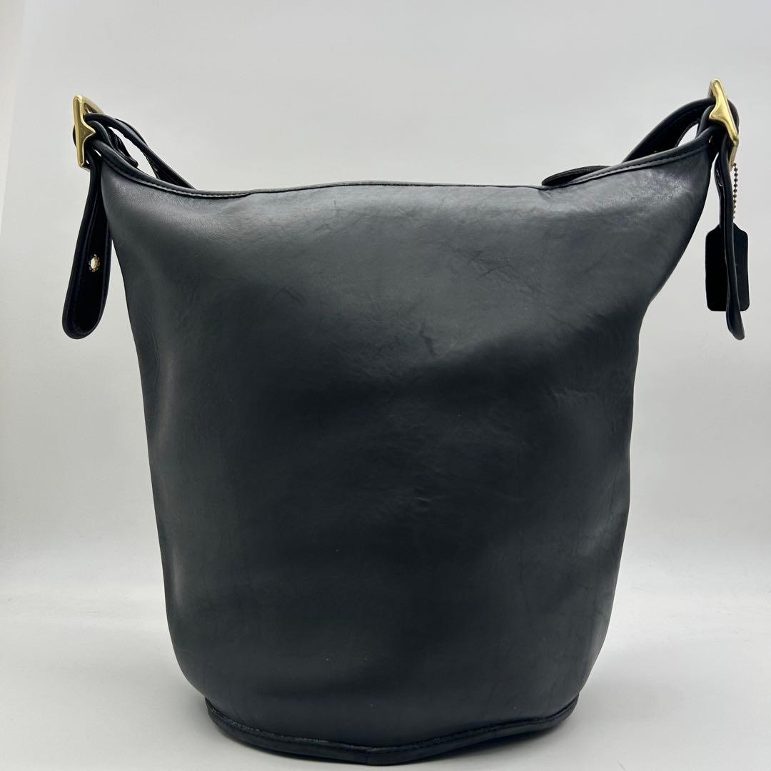 バッグ Old Coach Shoulder Bucket Bag Black Y2k