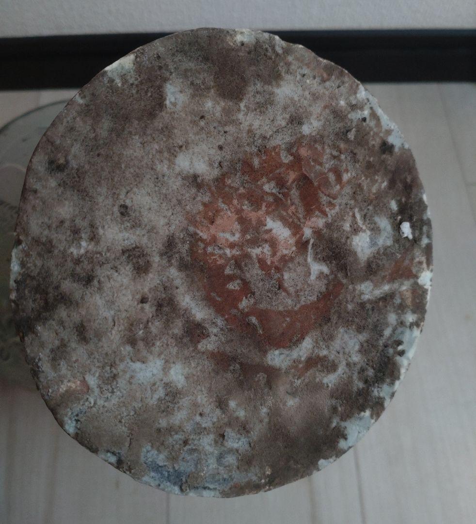 李朝　高麗青磁　白黒象嵌　朝鮮美術　梅瓶　骨董　陶芸　陶磁器　29cm高程