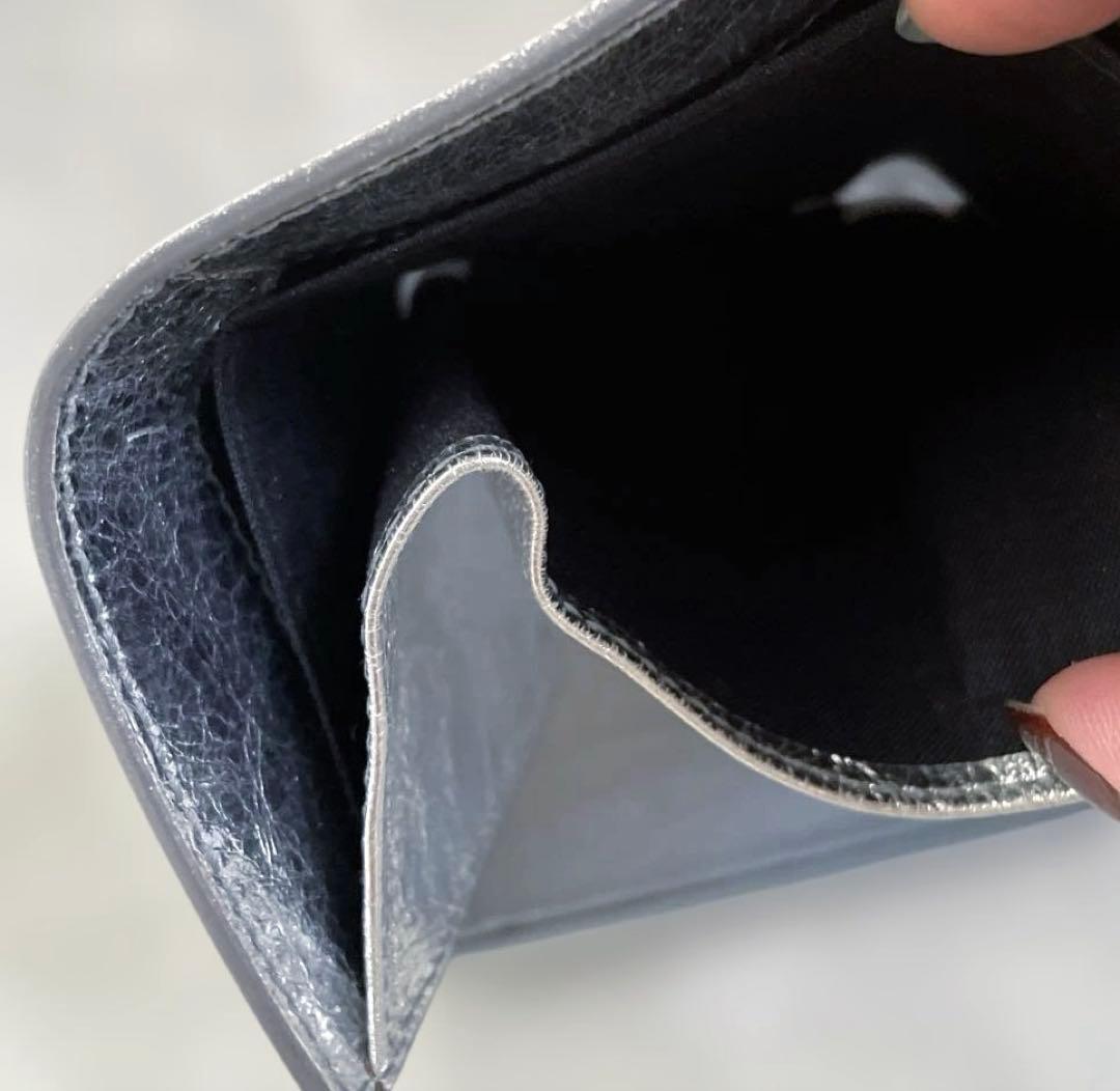 チロメchan！バレンシアガ ペーパーミニウォレット 三つ折り財布