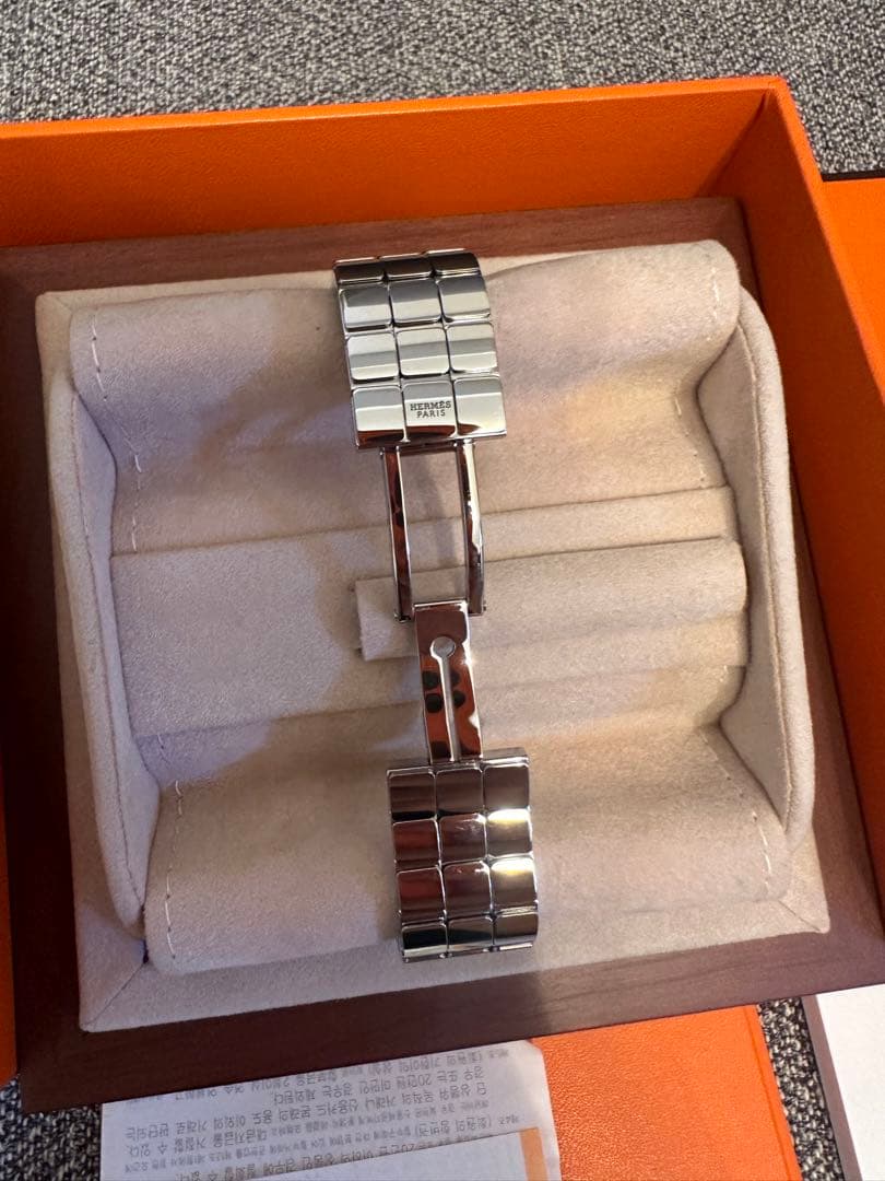 HERMESエルメスレディースウォッチHウォッチダイヤ付き新品未使用金属ベルト
