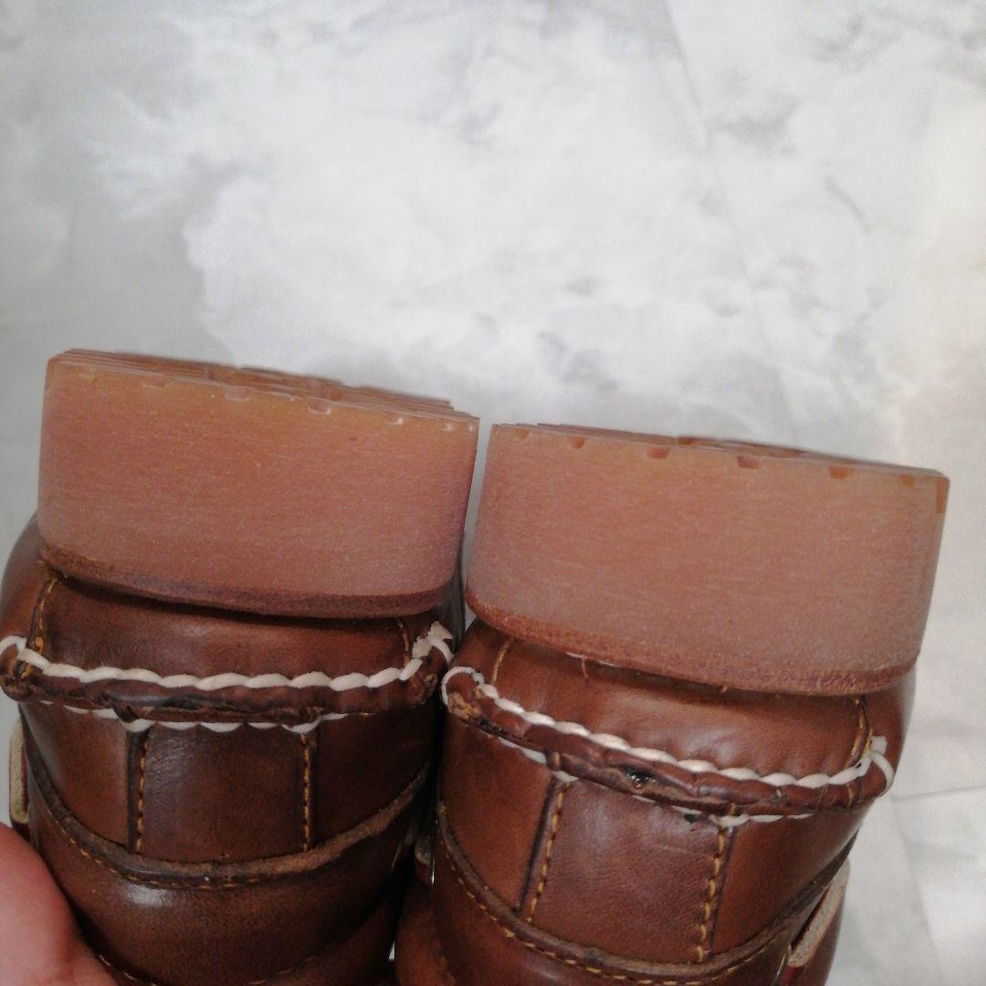 Timberland ブラウン レザー デッキシューズ