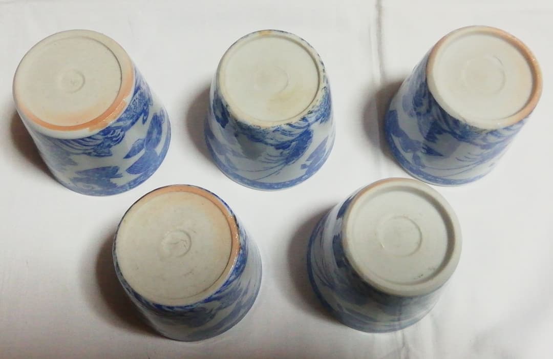 ぎょかい図蕎麦猪口　五客