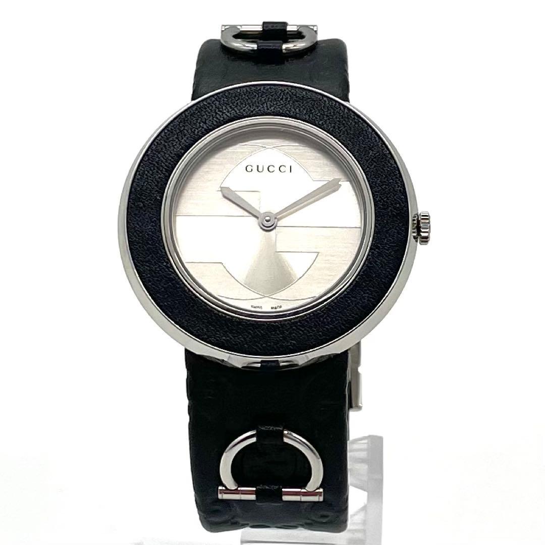 GUCCI 129.4 Uプレイ レディースウォッチ グッチシマレザーベルト